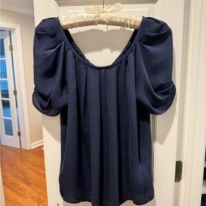 Elegant Navy Blue Women's Blouse.